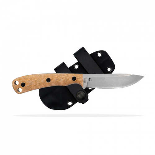Shield Arms Ascent Reg Stone Wash Brown Burlap Micar Fixed Blade Knife