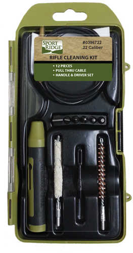 Sport Ridge 22 Cal 12 Piece Rifle Cleaning Kit Hard Case