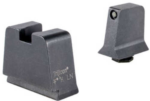Trijicon Suppressor / Optic Height Sight Set with Black Front / Metal Rear
