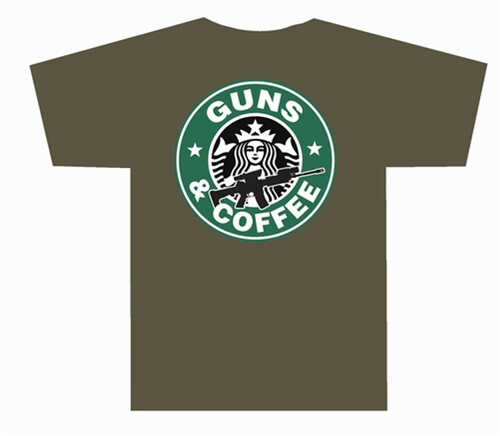 Tuff Products Guns And Coffee T-shirt Black - Small