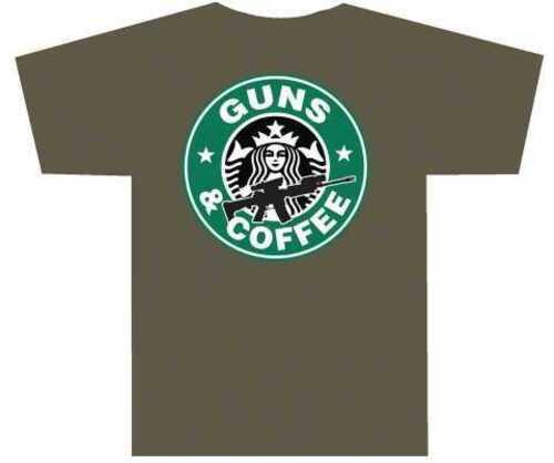 Tuff Products Guns And Coffee T-Shirt Olive Drab - 2XLarge 3001OD2X