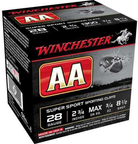 28 Gauge 25 Rounds Ammunition Winchester 3/4" oz Lead #8 1/2