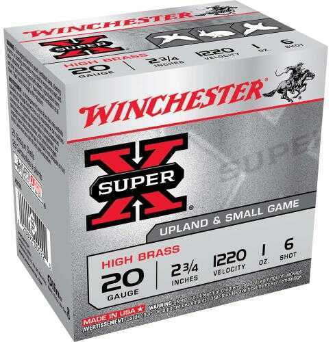 20 Gauge 25 Rounds Ammunition Winchester 3/4" oz Lead #6