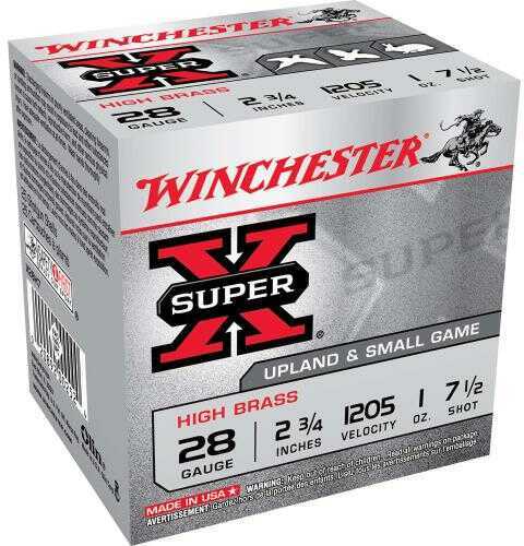 28 Gauge 25 Rounds Ammunition Winchester 2 3/4" 1 oz Lead #7 1/2