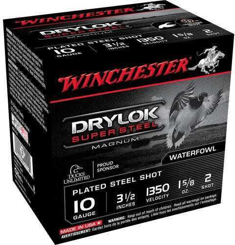 10 Gauge 25 Rounds Ammunition Winchester 3 1/2" 1 5/8 oz Steel #2