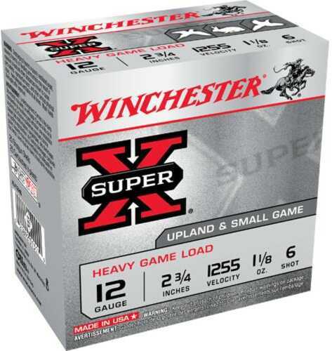 12 Gauge 25 Rounds Ammunition Winchester 2 3/4" 1 1/8 oz Lead #6