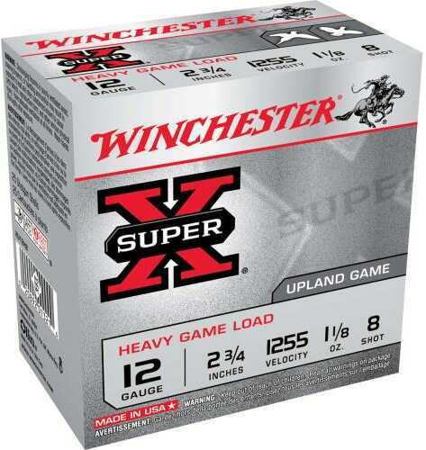 12 Gauge 25 Rounds Ammunition Winchester 2 3/4" 1 1/8 oz Lead #8