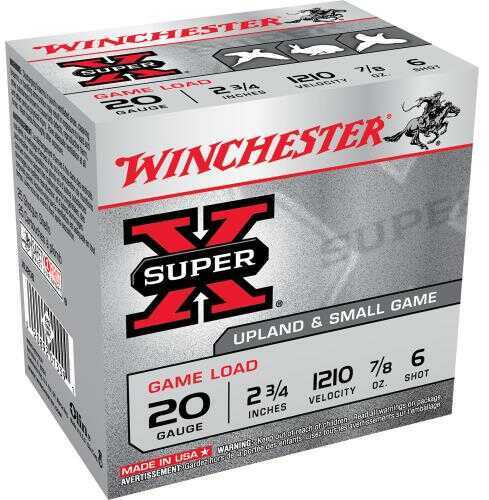 20 Gauge 25 Rounds Ammunition Winchester 2 3/4" 7/8 oz Lead #6