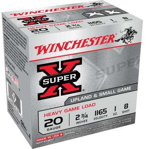 20 Gauge 25 Rounds Ammunition Winchester 2 3/4" 1 oz Lead #8