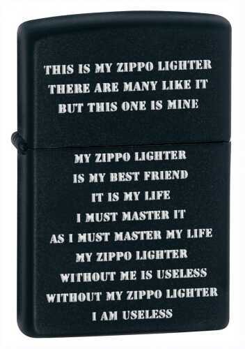Zippo Lighter Creed Black Mat 24710
