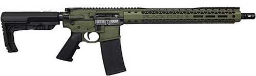 Black Rain Fallout AR15 Tactical Rifle .223 Rem 16" Barrel M-lok 30rd Green Battleworn Synthetic Finish