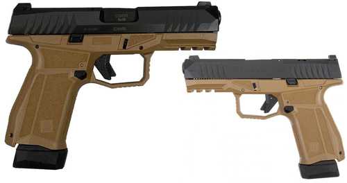 Global Ordnance Arex Delta M Semi-Auto Pistol 9mm Luger 4" Barrel (1)-15Rd, (1)-17Rd Mags Optic Ready Black Nitride Slide Flat Dark Earth Polymer Finish