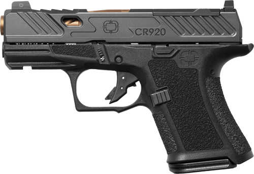 Shadow Sys Cr920 Elite 9MM pistol, 3.41 in. barrel, 13 round, fixed sight, black polymer finish