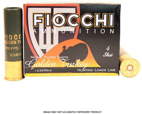 12 Gauge 10 Rounds Ammunition Fiocchi Ammo 3" 1 3/4 oz Lead #4