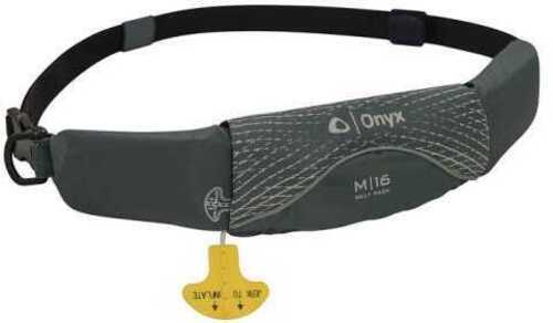 Absolute Outdoor Onyx M-16 Belt Pack Manual Inflatable Life Jacket (PFD) Grey