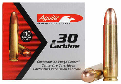 Aguila 30 Carbine Ammunition Full Metal Jacket 110 Grains 50 Rounds