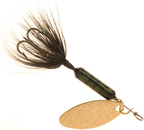 Yakima Rooster Tail 1/4 Blk Cdog - Freshwater Fishing Baits