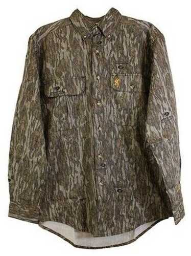 Browning Mens Wasatch-cb Mossy Oak Bottomlands Long Sleeve 2xl Shirt