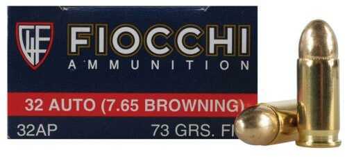 32 ACP 50 Rounds Ammunition Fiocchi Ammo 73 Grain Full Metal Jacket