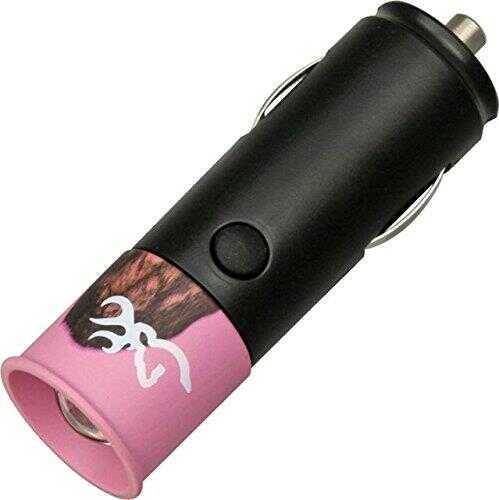 Browning On The Road 2" Shotgun Shell Rechargeable Flashlight, Black/Pink
