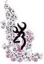 Browning Bouquet Buck 5 Inch Decal Black/pink