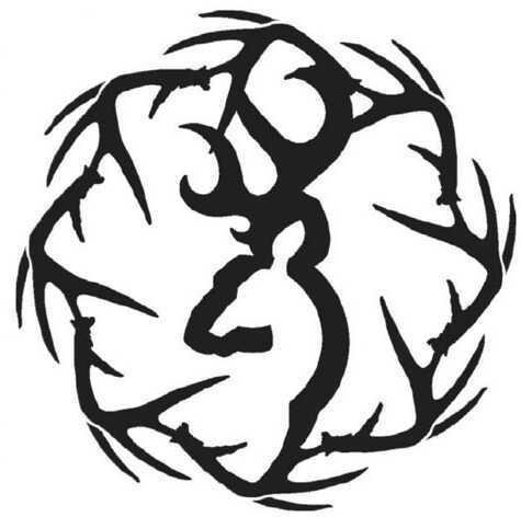 Browning Decal Sheds 6" White