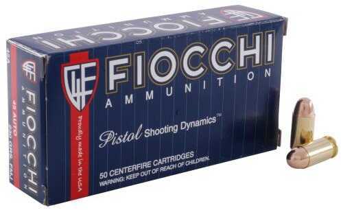 Fiocchi Shooting Dynamics 45 ACP 230 Grain Full Metal Jacket Ammunition, 50 Rounds Per Box