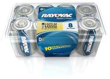 Rayovac / Spectrum Ray-o-vac Alkaline Battery D 8 Pack