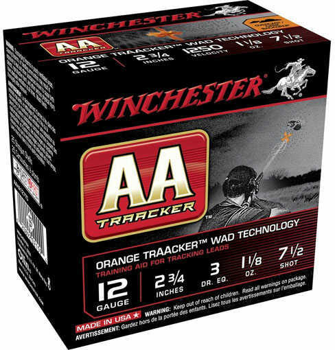 Winchester AA Traacker 12 Gauge 2.75" Shell 1-1/8oz 25 Rounds AAM127TB