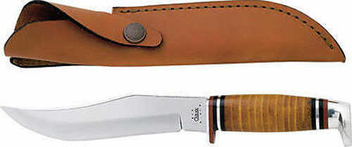 Case Cutlery Hunter Polished Leather 5 Fixed Blade Stainless Knife