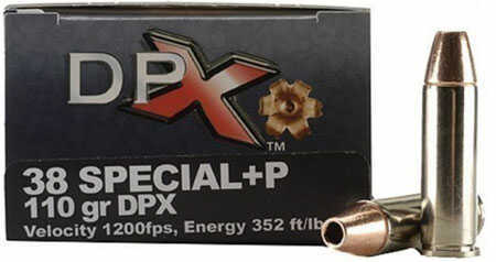 Corbon DPX 38 Special + P Ammo 110 Grains 20 Rounds Per Box