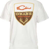 Drake Waterfowl Non-Typical Short Sleeve Logo T-Shirt, White, X-Large Md: DT5000-WHT-4