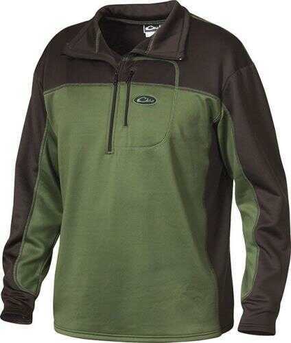 Drake Waterfowl Performance Stretch 1/4 Zip Black/ Olive Size- Small