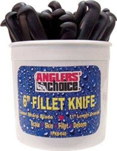 Anglers Choice/Suncoast 6" Fillet Knife Pop Bucket 48Piece