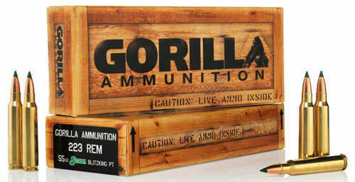 223 Remington 20 Rounds Ammunition Gorilla Company 55 Grain Full Metal Jacket