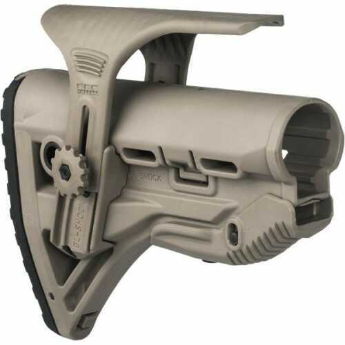 Mako Group Recoil-reducing M4/AR-15 Stock and adjustable cheekpiece - Flat Dark Earth