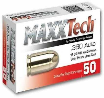 380 ACP 50 Rounds Ammunition Tula 98 Grain Full Metal Jacket