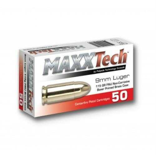 9mm Luger 50 Rounds Ammunition Tula 115 Grain Full Metal Jacket