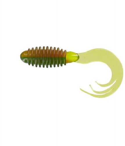 Big Bite Baits 2 in. Ring Triple Tip Grub Grub Green Weenie