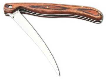 Sarge Kinives Folding Fillet Knife, 440 Stainless 5-7/8" Blade With Case, Wood River Md: SK-131