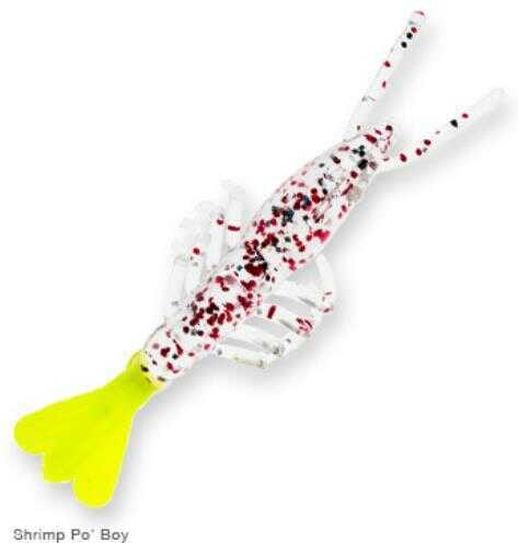Z-Man / Chatterbait 3-Inch Scented Bait Shrimp Po Boy 5-Pack Md: SSHRP3-318PK5