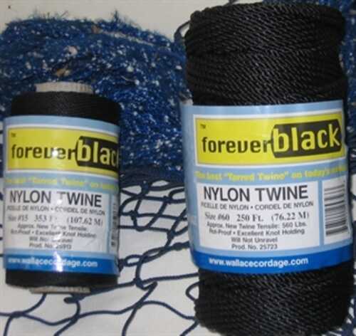 Click to see larger image. Wallace Cordage Tarred Twisted Nylon Twine T-36 1lb Size 36-348#