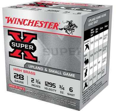 28 Gauge 25 Rounds Ammunition <span style="font-weight:bolder; ">Winchester</span> 3/4" oz Lead #6