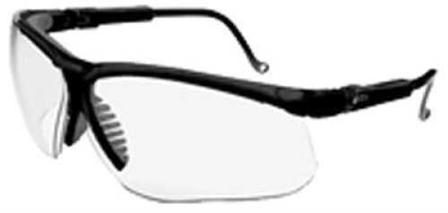 Howard Leight Industries Uvex Genesis Black Frame - Clear Lens Impact resistant polycarbonate block 99.9% UVA & UVB So R03570