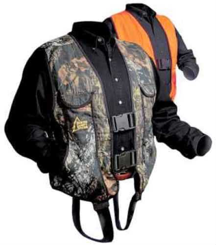 Hunter Safety System Mossy Oak Reversible Harness S/M (Up To 175Lb) Trestnd/Blaze