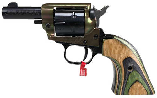 Heritage Barkeep 22LR revolver in barrel 6 rd capacity camo green laminated wood