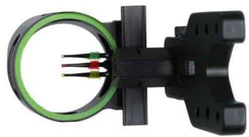 Impact Archery Bow Sight Vortex 3-Pin Green/Red/Yellow Fibers NI-104