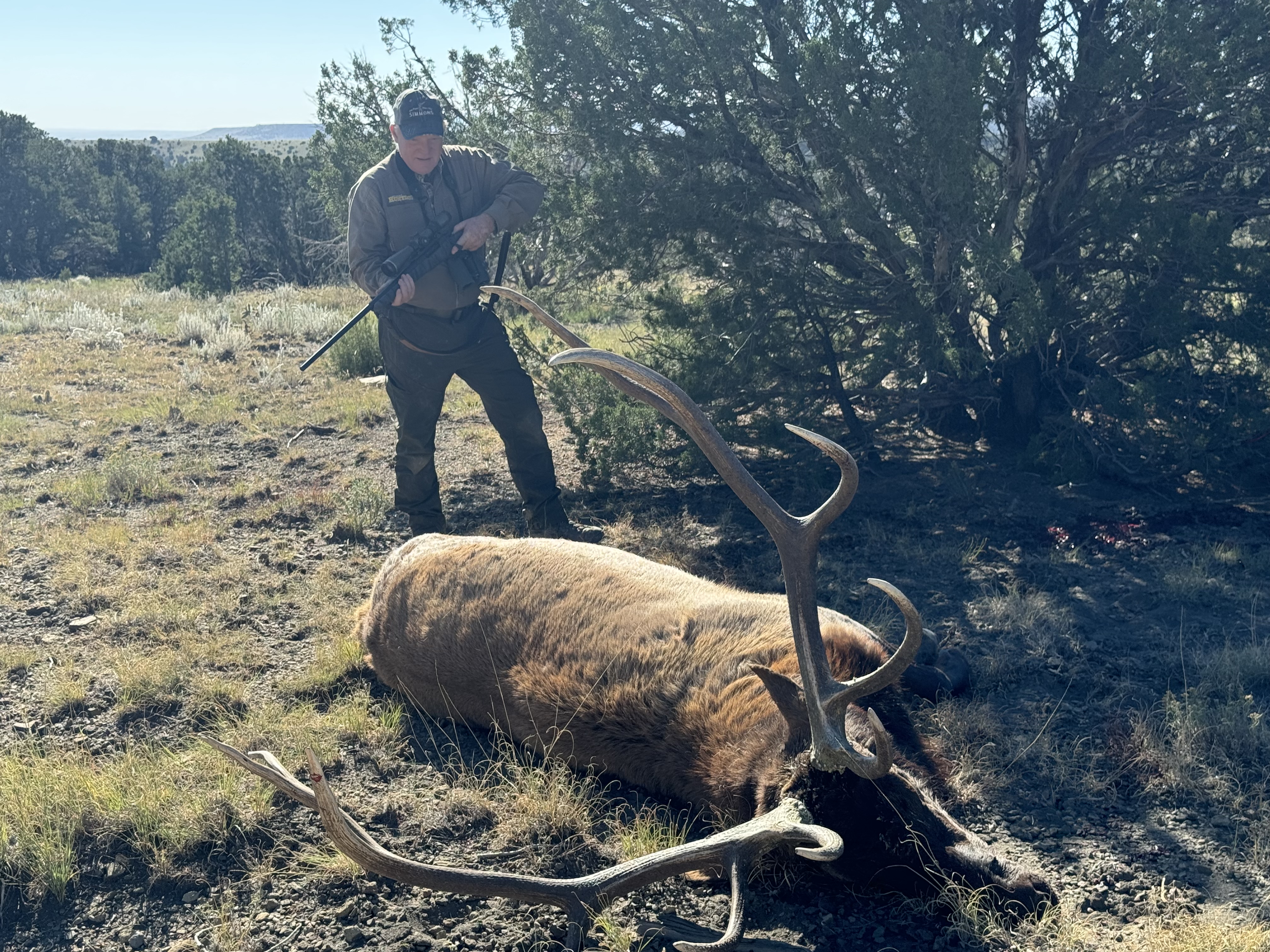 In October 2024 Boddington used his Flat Creek Precision 7 PRC to take this excellent New Mexico bull. Shot was about 80 yards with 175-grain ELD-X. For larger game, the heavier 7mm bullets are game-changers.