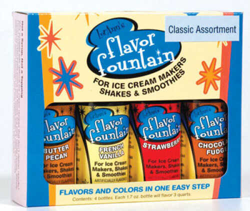 Industrial Revolution Flavor Fountain 4 pack - Chocolate Strawberry French Vanilla and Butter Pecan Each 1 F-FF-4PK-
