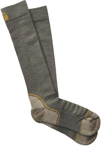 Lacrosse Men's Copper Merino Socks Midweight Over the Calf OD Green Medium